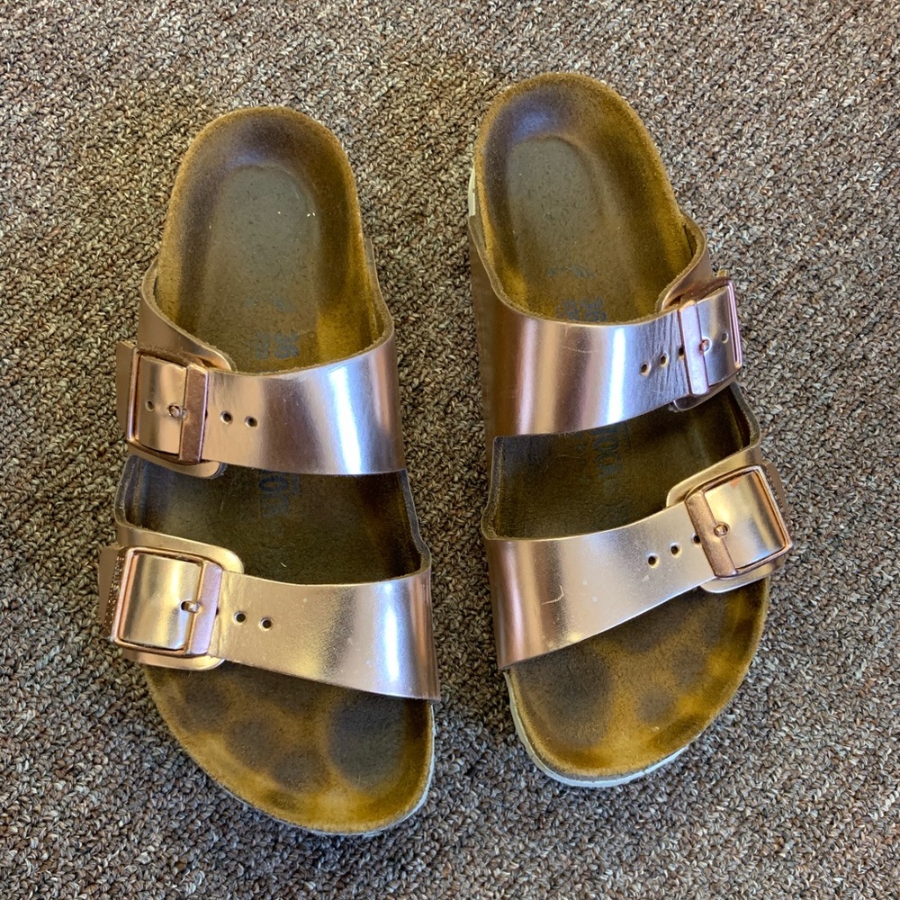 Birkenstock Arizona rose gold